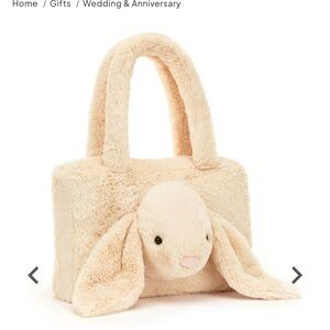 Jellycat Cream Bunny Plush Bag